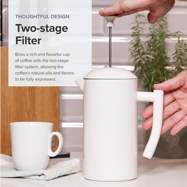 Frieling French Press, Snow White, 34 fl. oz.