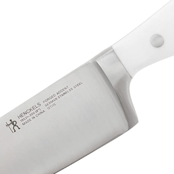 Henckels Forged Accent 8" Chef's Knife - White Handle