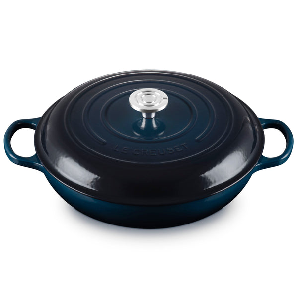 LE CREUSET SIGNATURE ROUND BRAISER 3.5QT  CRUCIBLE SS - NUIT