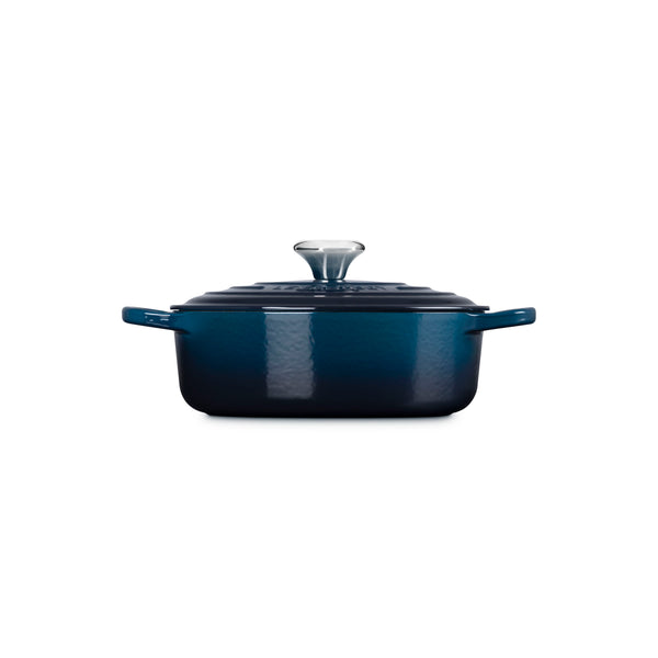 LE CREUSET 3.5 QT. SIGNATURE ROUND WIDE OVEN  SIGNATURE SS - NUIT