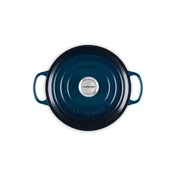 LE CREUSET 3.5 QT. SIGNATURE ROUND WIDE OVEN  SIGNATURE SS - NUIT