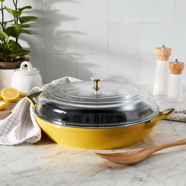 Staub 3.5-Qt Braiser With Glass Lid - Citron