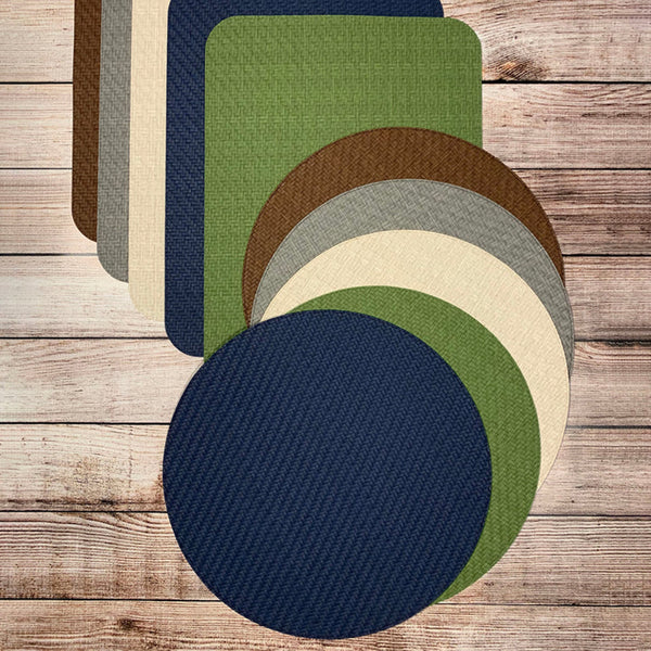 Bodrum Wicker Grass 15 Inch Round Placemats Set of 4
