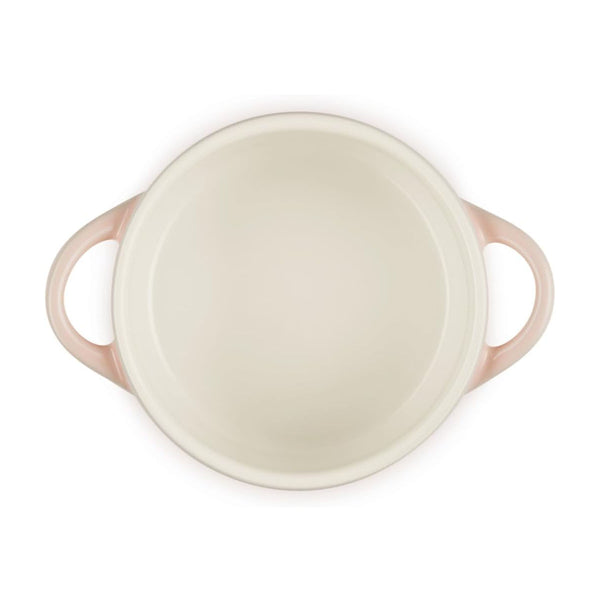 Le Creuset 8 oz.  Mini Round Cocotte with Rose Gold Heart Knob - Peche