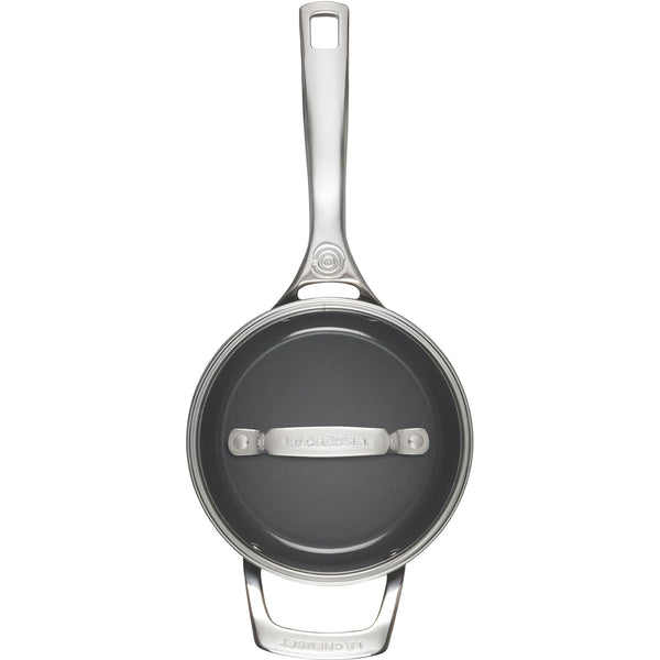 Le Creuset Essential Non-Stick Ceramic Saucepan Glass Lid 2 Qt