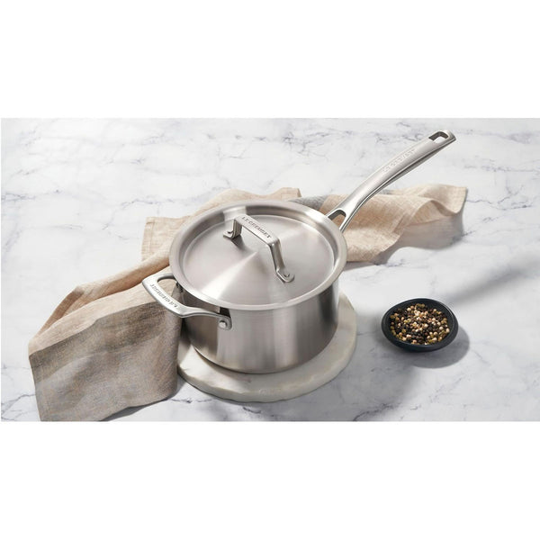 Le Creuset 3 qt. Essential Stainless Steel Saucepan