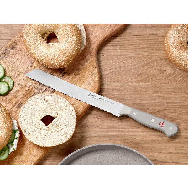 WUSTHOF GOURMET GREY 8" BREAD KNIFE, SERRATED