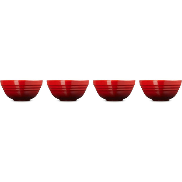 Le Creuset  Mini Heart Bowls Set of 4 - Cerise
