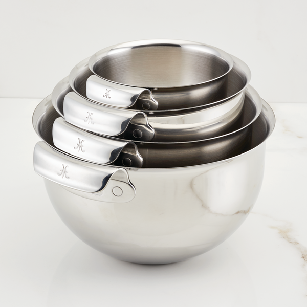 Hestan  Provisions Prep 4Pc Stainless Steel Mixing Bowl Set
Includes: 1/Each Size 1.5Qt, 3.0Qt, 4.75Qt, And 7.0Qt