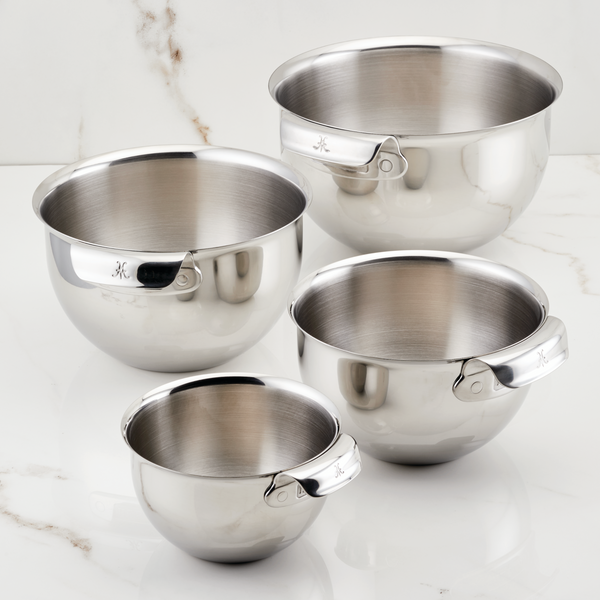 Hestan  Provisions Prep 4Pc Stainless Steel Mixing Bowl Set
Includes: 1/Each Size 1.5Qt, 3.0Qt, 4.75Qt, And 7.0Qt