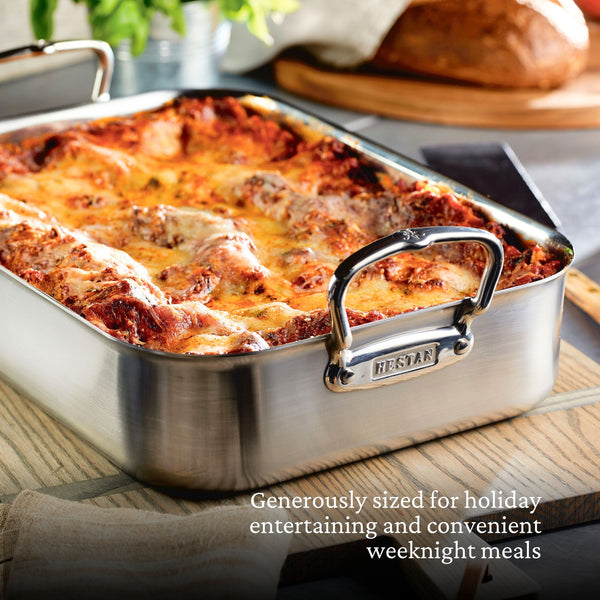 Hestan Provisions Small Classic SS Roaster w/rack (14.5"x12"x3")