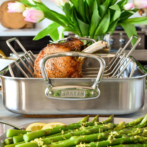 Hestan Provisions Small Classic SS Roaster w/rack (14.5"x12"x3")