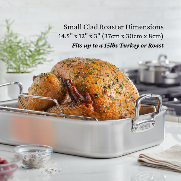 Hestan Provisions Small Classic SS Roaster w/rack (14.5"x12"x3")