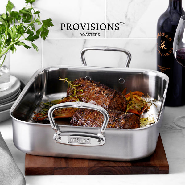 Hestan Provisions Small Classic SS Roaster w/rack (14.5"x12"x3")