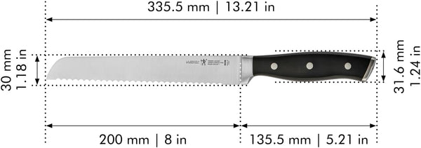 Henckels Forged Accent 8" Bread Knife - White Handle