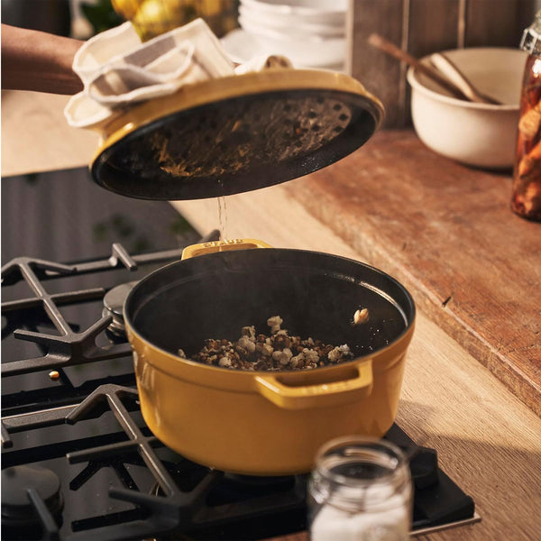 Staub Cast Iron 4-qt Round Dutch Oven - Citron