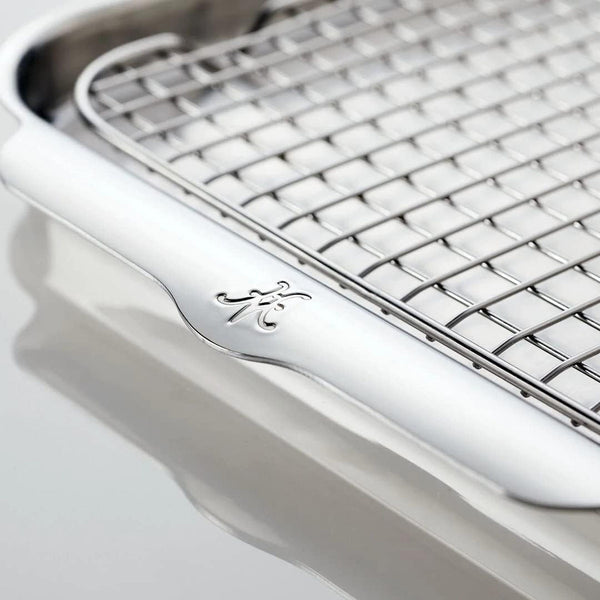 Hestan Provisions OvenBond 5pc OvenBond Set: includes 1/each Half & Quarter Sheet Pans, Rectangular & Square Baking Pans, and Cooling Rack for Half Sheet Pan