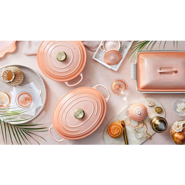 Le Creuset 4 qt. (12" x 9") Heritage Covered Rectangular Casserole - Peche