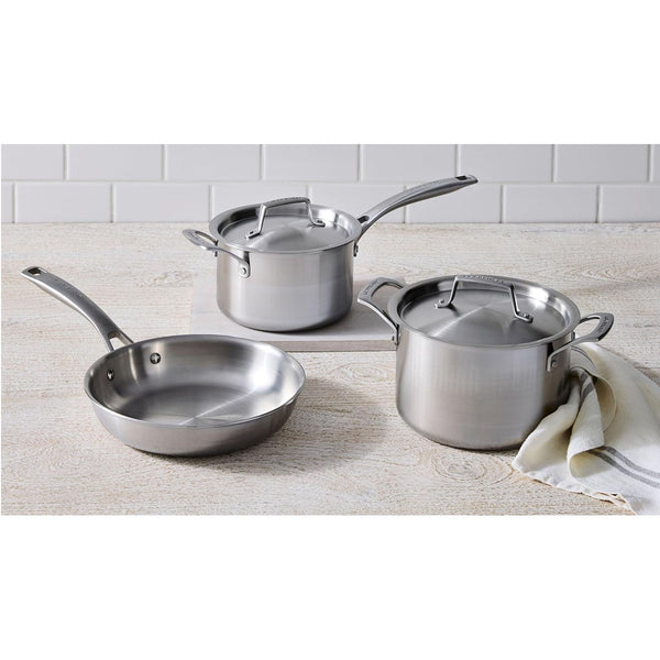 Le Creuset 4 qt. Essential Stainless Steel Saucepan