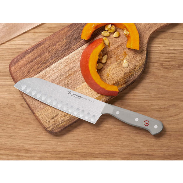 WUSTHOF GOURMET GREY 7" SANTOKU, HOLLOW EDGE