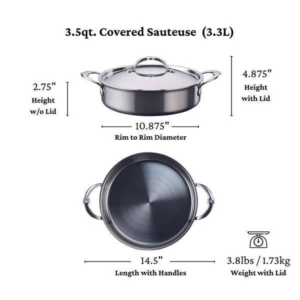Hestan Nanobond 3.5 Quart Covered Sauteuse