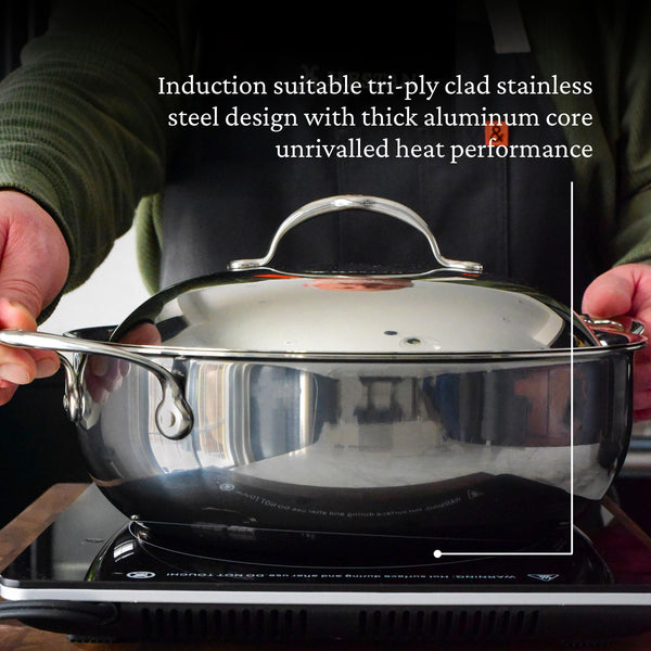 Hestan NanoBond 5.0qt Dutch Oven w/Dome Lid (28cm)