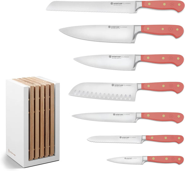 Wusthof Classic 8-Piece Knife Block Set - Coral Peach