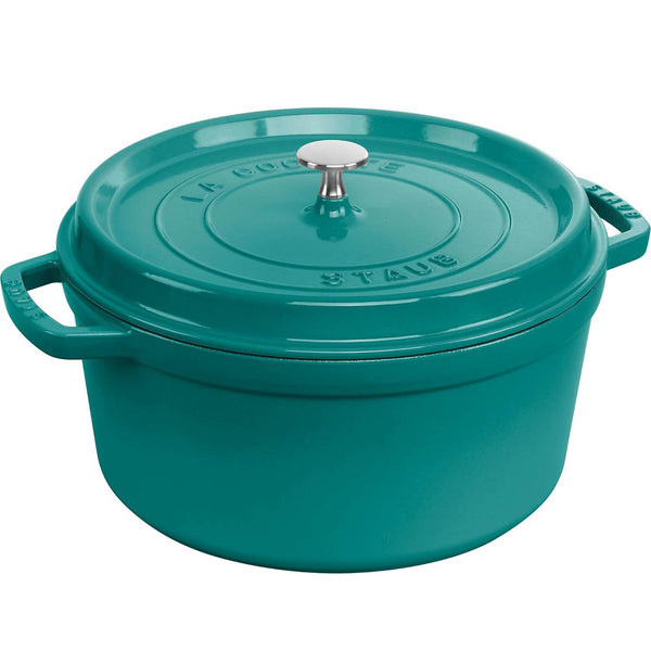 Staub Cast Iron - Round Dutch Ovens 7-Qt Round Dutch Oven - Turquoise