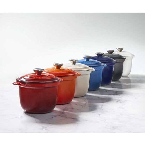 Le Creuset 2.25 qt. Rice Pot with SS Knob & Stoneware Insert - Oyster