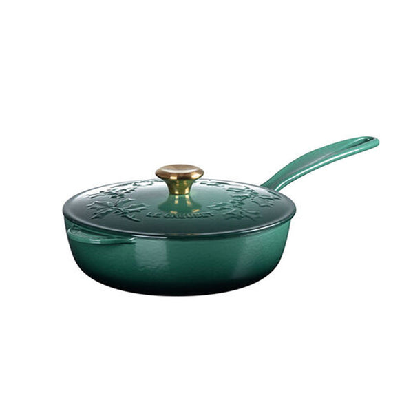 Le Creuset 2.25 qt. Traditional Round Saucier Holly 2.25 qt. Artichaut Sig Gold