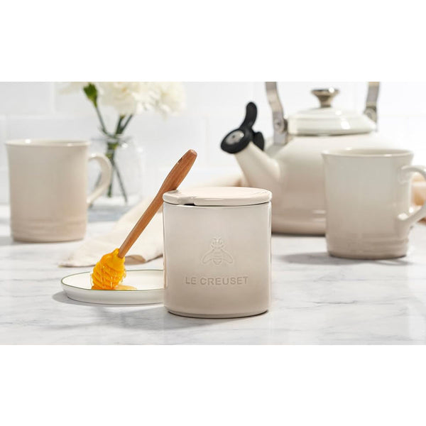 Le Creuset 14 oz. Signature Honey Pot w/ Dipper - Meringue