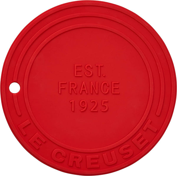 Le Creuset 8" diameter Silicone Trivet (est. 1925) - Cerise