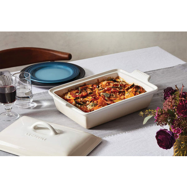 Le Creuset 4 qt. (12" x 9") Heritage Covered Rectangular Casserole - Peche