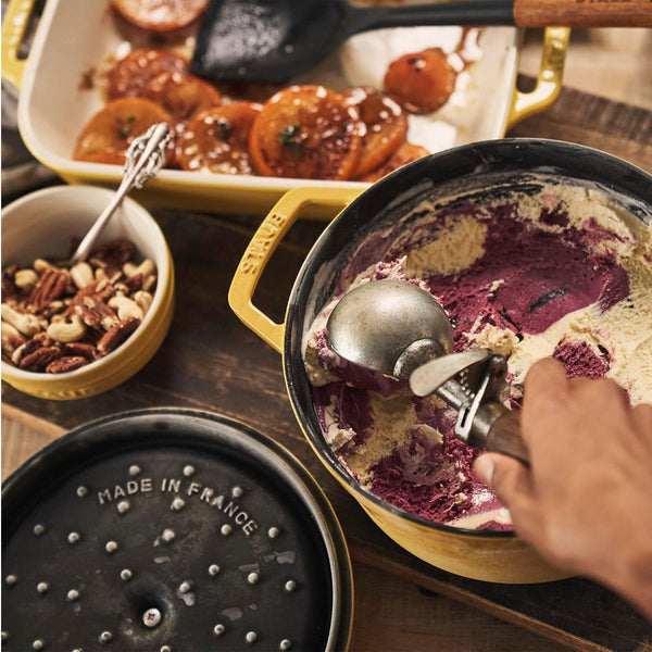 Staub Cast Iron 4-qt Round Dutch Oven - Citron