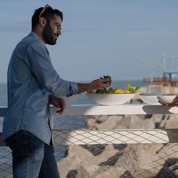 GUZZINI CENTERPIECE/FRUIT BOWL TWIST - Sky Grey