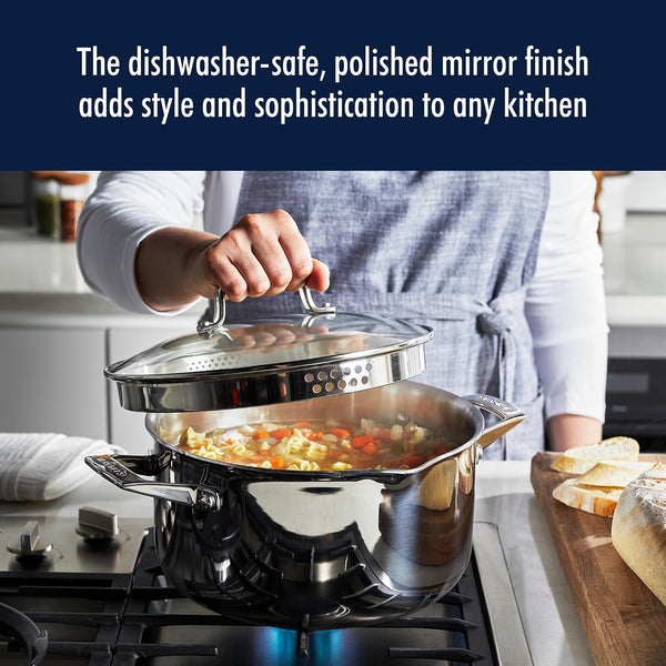 HENCKELS CLAD H3  10PC STAINLESS STEEL COOKWARE SET