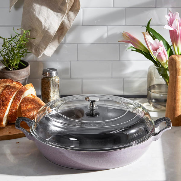 STAUB  3.5-QT BRAISER WITH GLASS LID - LILAC