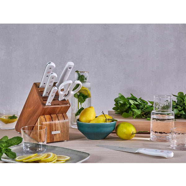 WUSTHOF GOURMET WHITE THREE PIECE CHEF'S KNIFE SET