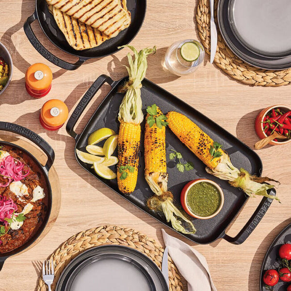 Le Creuset Alpine Collection 11.75" Alpine Outdoor Rectangular Griddle - Matte Black