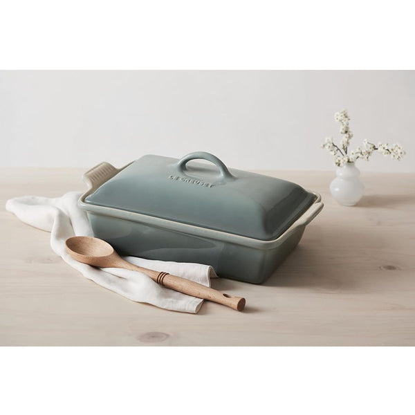 Le Creuset 4 qt. (12" x 9") Heritage Covered Rectangular Casserole - Peche