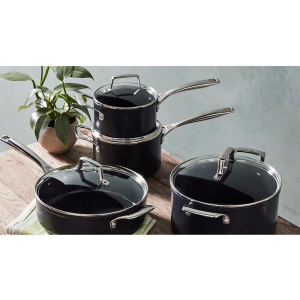 Le Creuset 4 qt. Essential Non-stick Ceramic Saucepan with Glass Lid 4 qt.