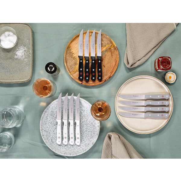 WUSTHOF GOURMET WHITE SIX PIECE STEAK KNIFE SET