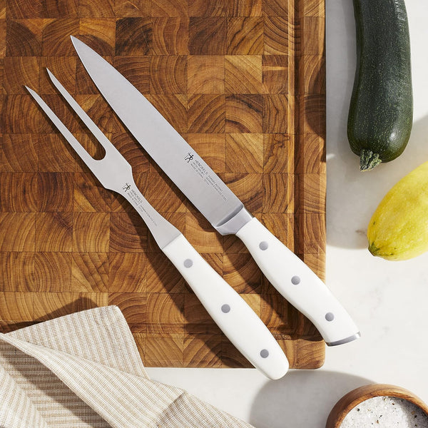 Henckels Forged Accent 2Pc Carving Set- White Handle