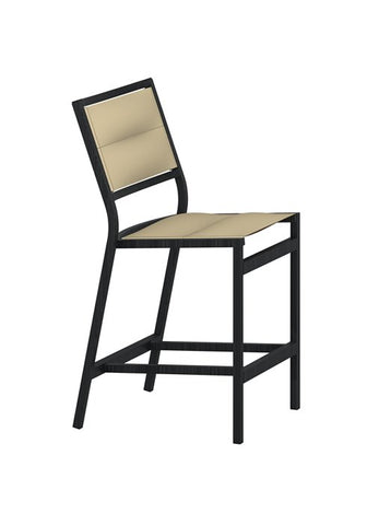 Tropitone Cabana Club Padded Sling Armless Stationary Counter Height Stool, 25"