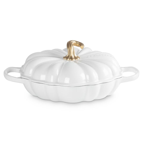 Le Creuset 2.75 qt. Signature Pumpkin Braiser - White