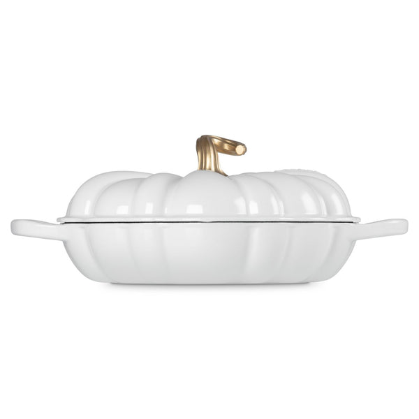 Le Creuset 2.75 qt. Signature Pumpkin Braiser - White