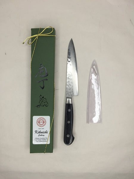 Kikuichi Cutlery Elite Warikomi Damascus Tsuchime 5.3" Paring Knife