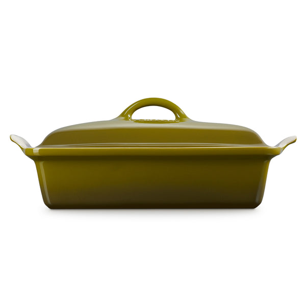 Le Creuset 4 qt. (12" x 9") Heritage Covered Rectangular Casserole - Olive