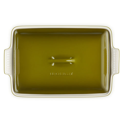 Le Creuset 4 qt. (12" x 9") Heritage Covered Rectangular Casserole - Olive