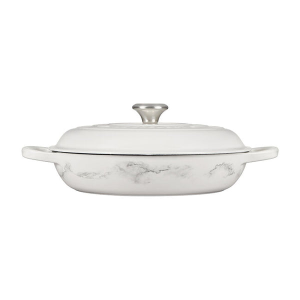 LE CREUSET 6.75 QT. SIGNATURE OVAL DUTCH OVEN - MARBLE APPLIQUE